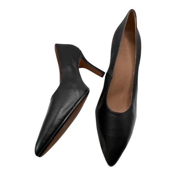 Madewell The Janet Pump in True Black Heel Stilettos Size 9.5 Career NN061 NEW - Picture 2 of 14